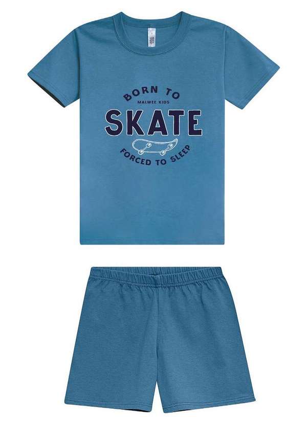 Pijama Infantil Menino Curto Malwee Azul 1000131916