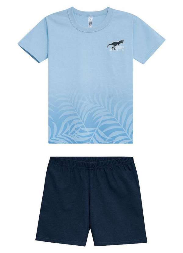 Pijama Infantil Menino Curto Malwee Azul 1000131916