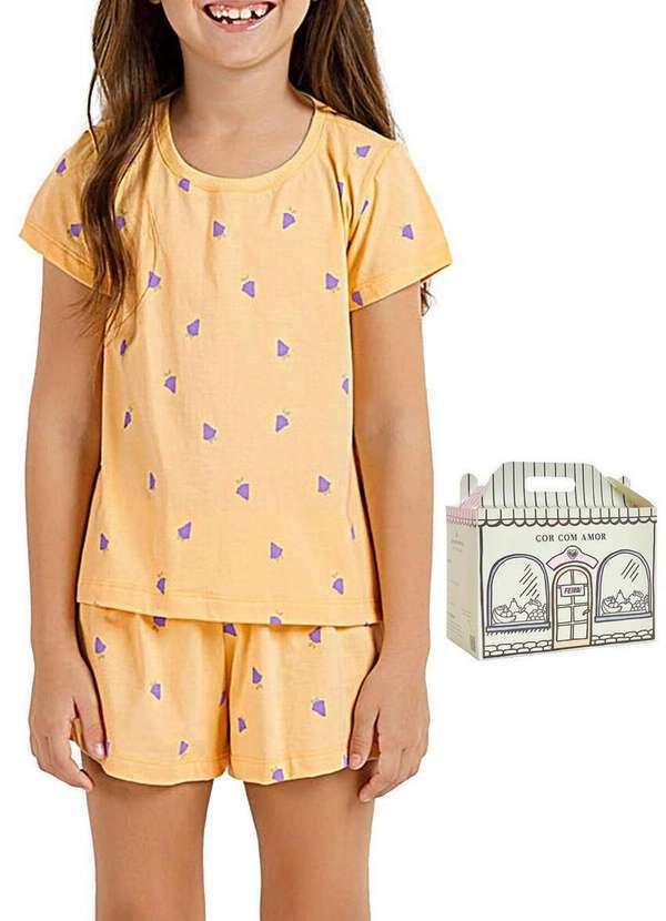 Pijama Infantil Menina Curto Cor com Amor 2050043