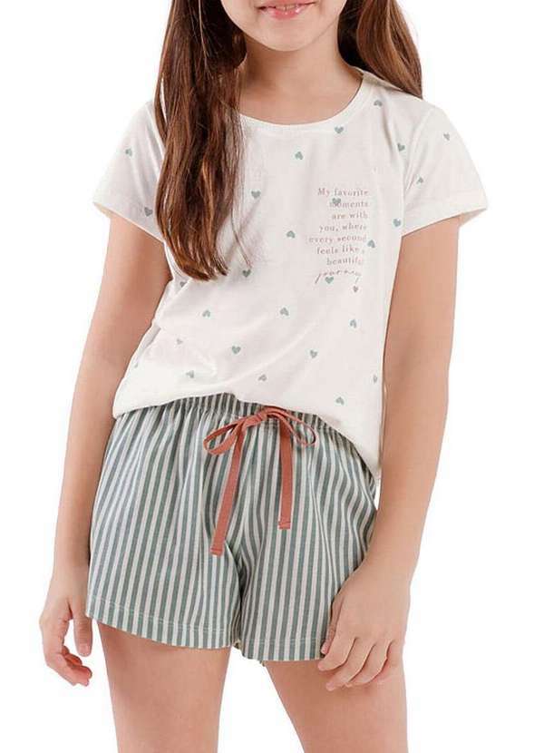 Pijama Infantil Menina Curto Cor com Amor 2050109