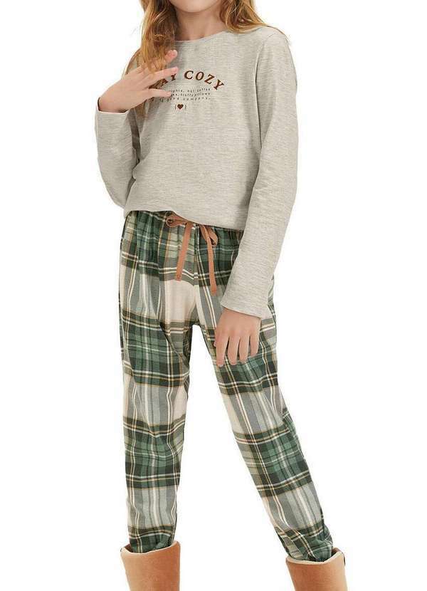 Pijama Infantil Menina Longo Cor com Amor 2050017