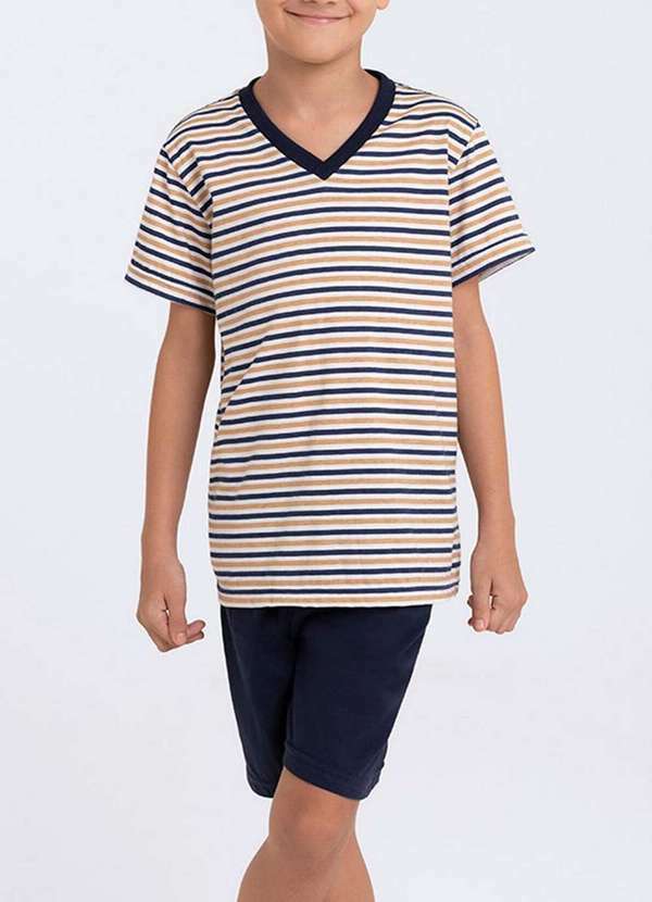 Pijama Infantil Menino Curto Lupo Marinho