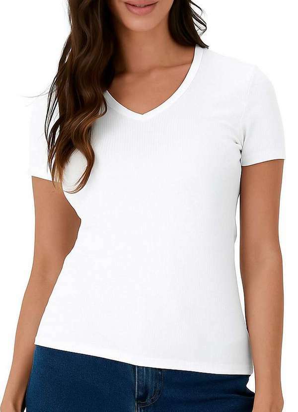 Blusa Feminina Justa MalweeBranco 1000127045