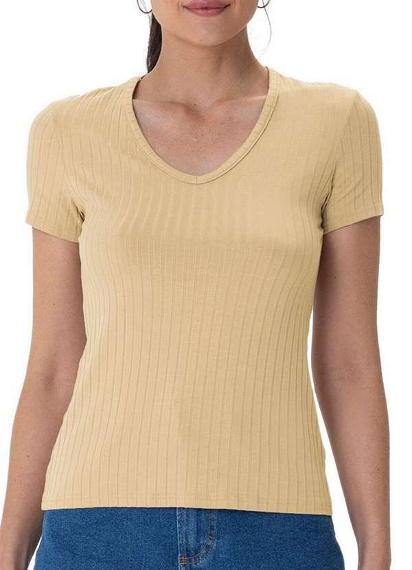 Blusa Feminina Justa MalweeBege 1000127045