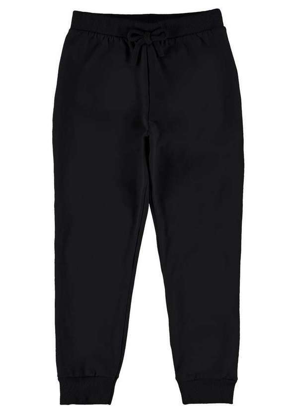 Vista 2 Calça Infantil Menina Moletom Malwee 1000085541 00004-Preto Malwee