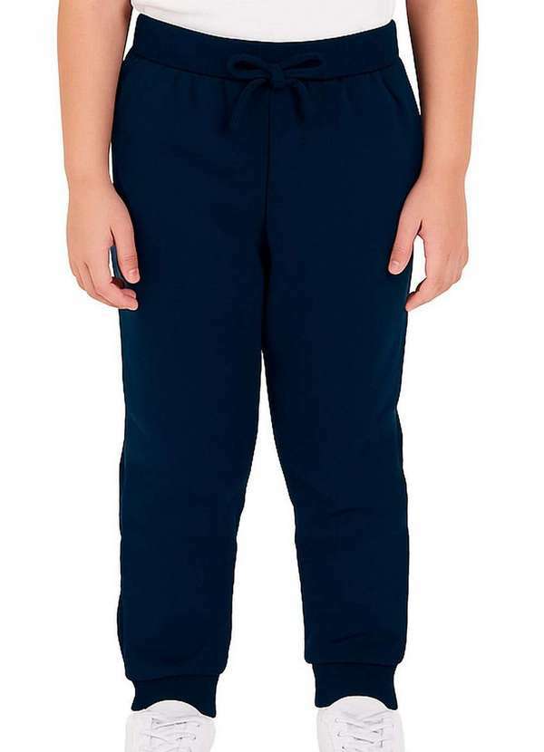 Vista 2 Calça Infantil Menina Moletom Malwee 1000085541 02023-Azul-Marinho Malwee
