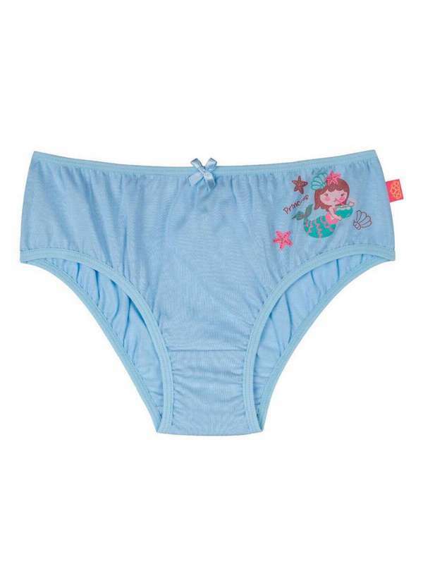 Vista 2 Calcinha Infantil Sanny 213322 3j-Azul-Glacê Sanny