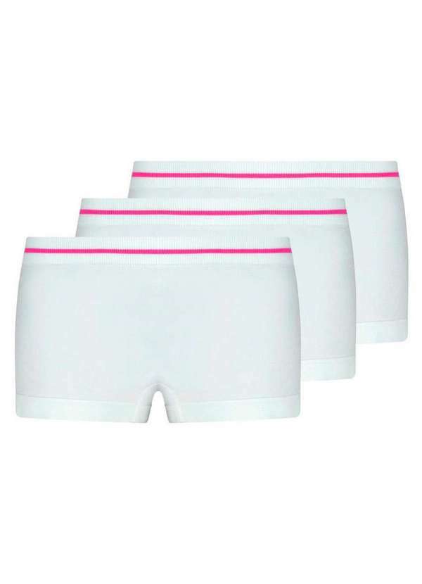 Vista 2 Kit com 3 Calcinhas Infantil Lobinha 18720-001 Branco Lupo Lupo
