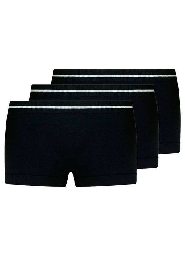 Vista 2 Kit com 3 Calcinhas Infantil Lobinha 18720-001 Preto Lupo Lupo