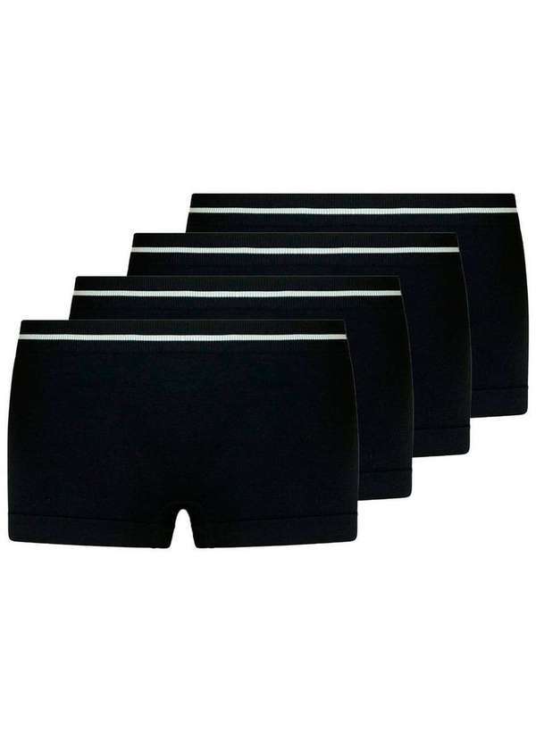 Vista 2 Kit com 4 Calcinhas Infantil Lobinha 18720-001 Preto Lupo Lupo