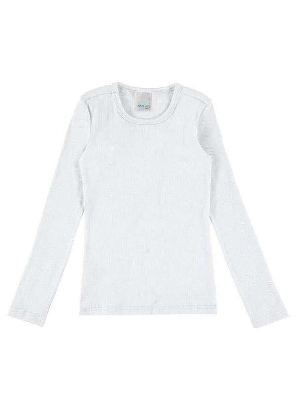 Vista 2 Blusa Infantil Menina Malwee 1000038005 00001-Branco Malwee