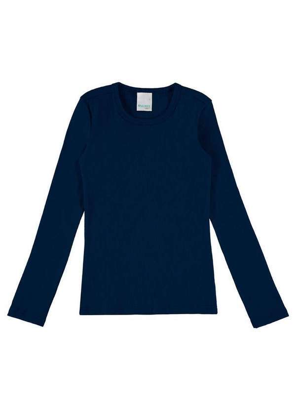 Vista 2 Blusa Infantil Menina Malwee 1000038005 02023-Azul-Marinho Malwee