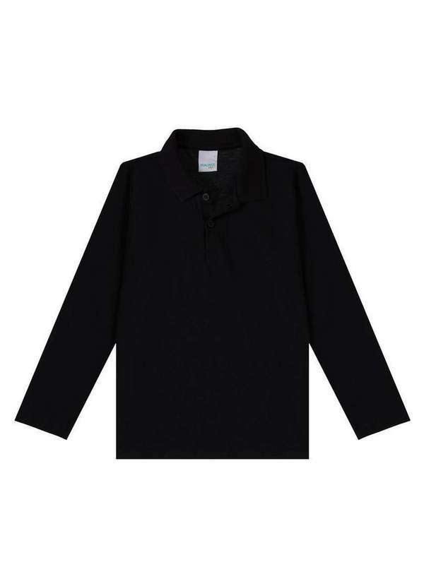 Vista 2 Camisa Polo Infantil Menino Malwee 1000053469 00004-Preto Malwee