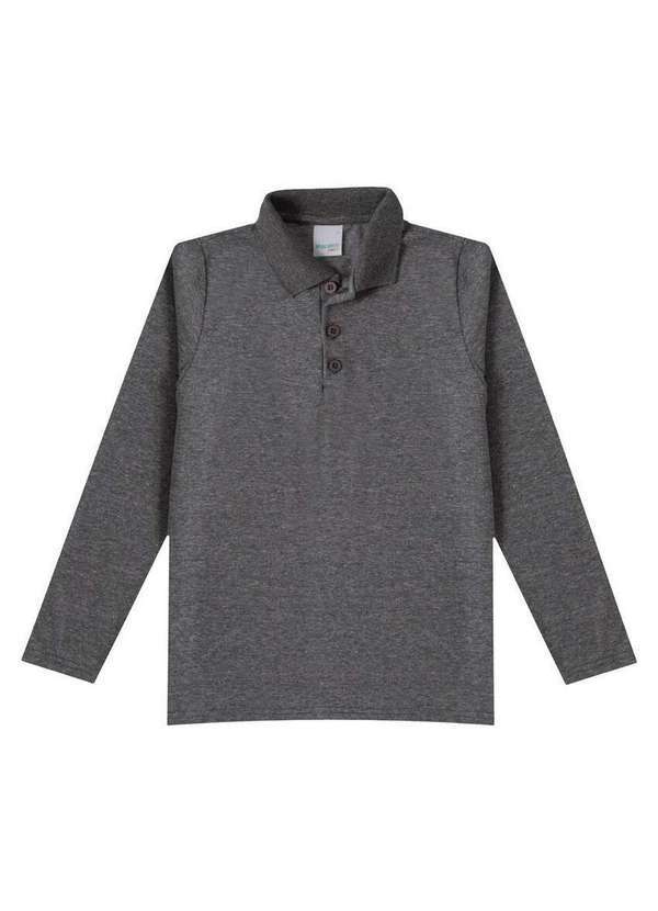 Vista 2 Camisa Polo Infantil Menino Malwee 1000053469 60000-Grafite Malwee