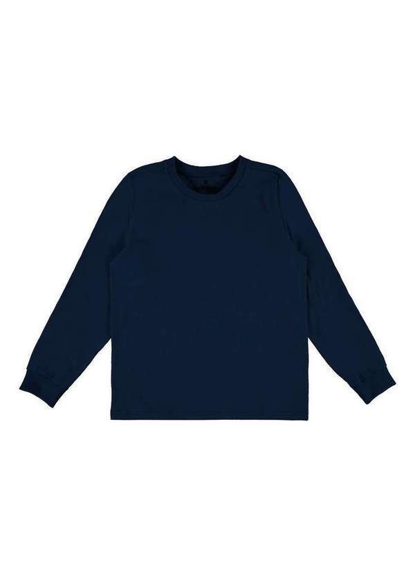Vista 2 Camiseta Infantil Menina Malwee 1000084319 02023-Marinho Malwee