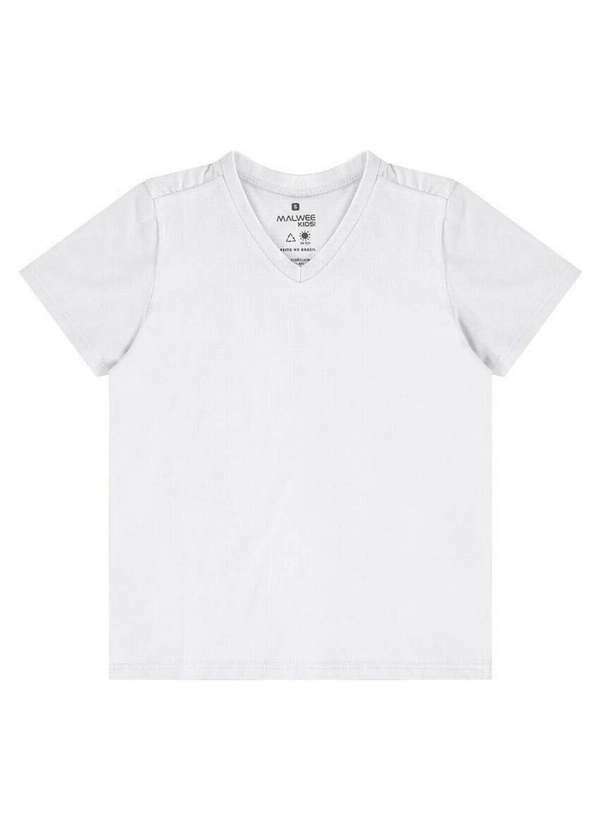 Vista 2 Camiseta Infantil Menino Malwee 1000111118 00001-Branco Malwee