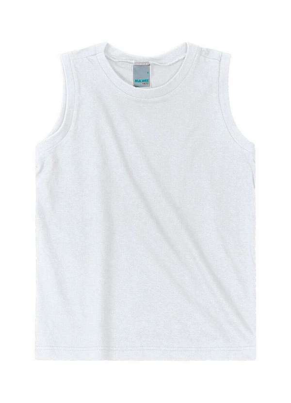 Vista 2 Camiseta Regata Infantil Menino Malwee 1000086766 00001-Branco Malwee