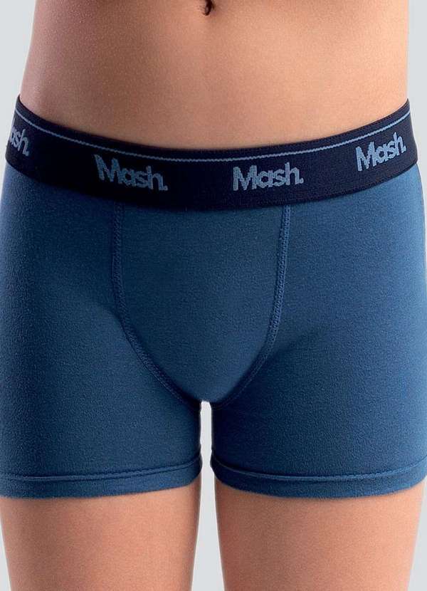 Vista 2 Cueca Infantil Boxer Mash 190.03 Az20-Azul MASH