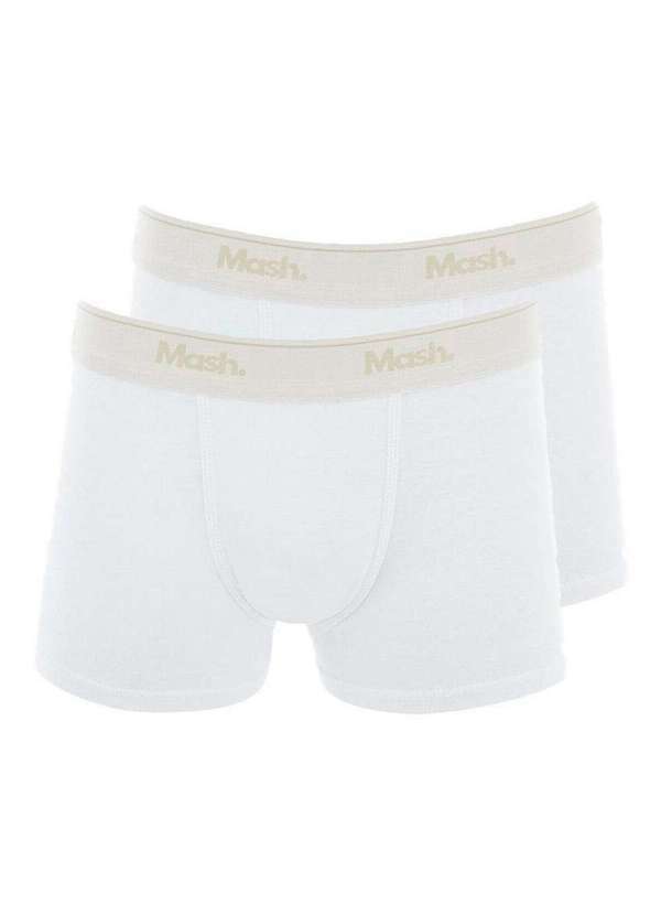 Vista 2 Kit com 2 Cuecas Infantil Boxer Mash 190.03 Branco MASH