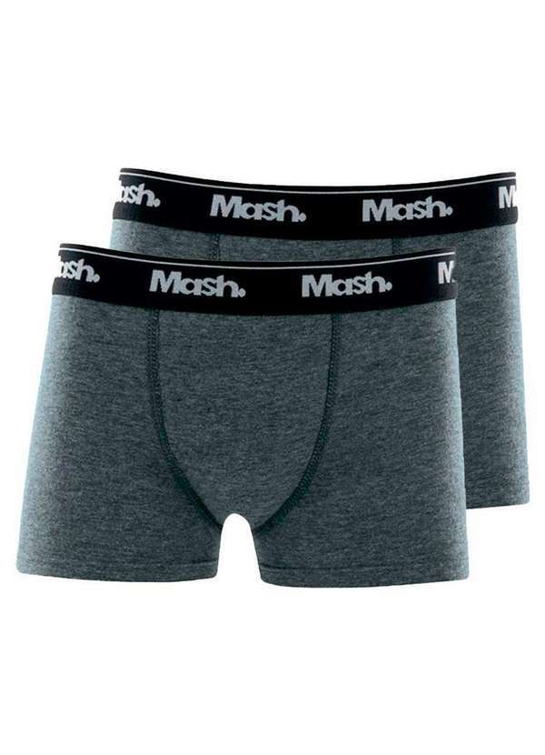Vista 2 Kit com 2 Cuecas Infantil Boxer Mash 190.03 Cinza MASH