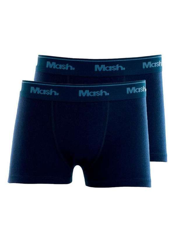 Vista 2 Kit com 2 Cuecas Infantil Boxer Mash 190.03 Marinho MASH