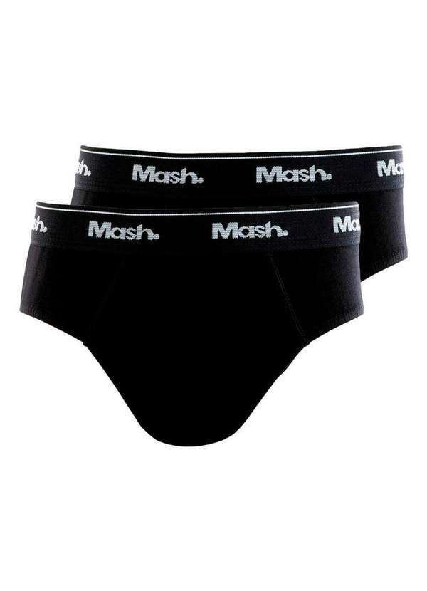 Vista 2 Kit com 2 Cuecas Infantil Slip Mash 193.01 Preto MASH