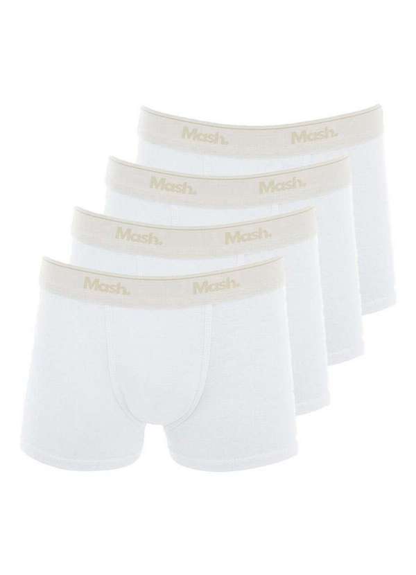 Vista 2 Kit com 4 Cuecas Infantil Boxer Mash 190.03 Branco Lupo Lupo
