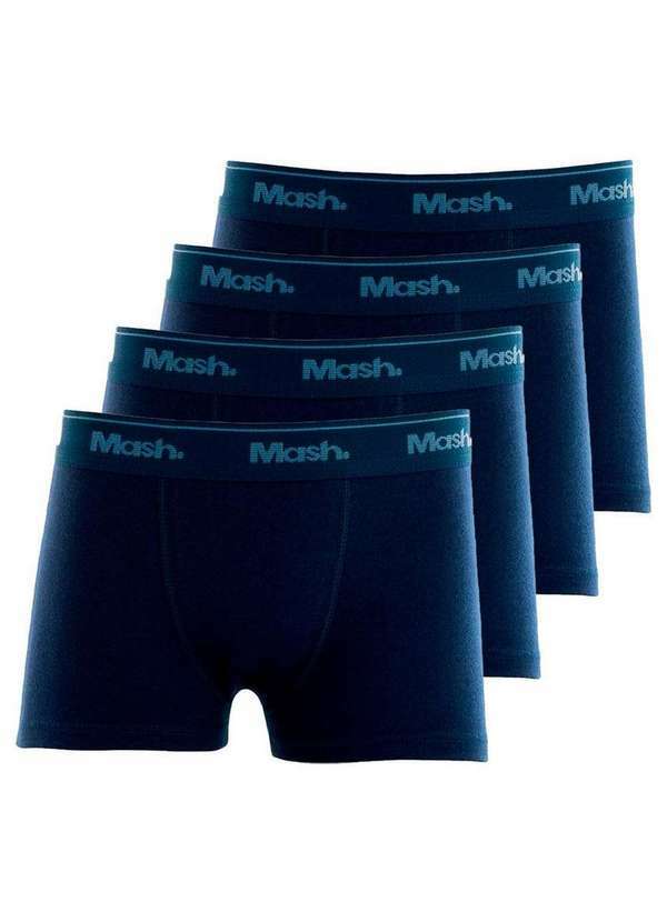 Vista 2 Kit com 4 Cuecas Infantil Boxer Mash 190.03 Marinho Lupo Lupo