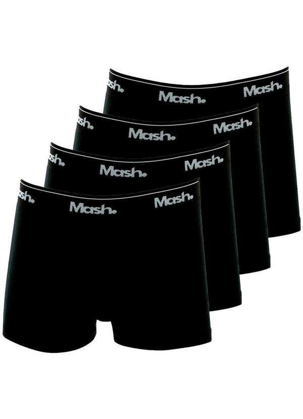 Vista 2 Kit com 4 Cuecas Infantil Boxer Mash 190.03 Preto Lupo Lupo