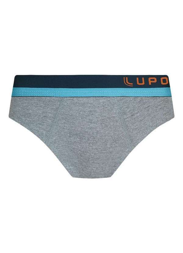 Vista 2 Cueca Infantil Slip Lupinho 361-002 8820-Chumbo-Mescla Lupo Lupo