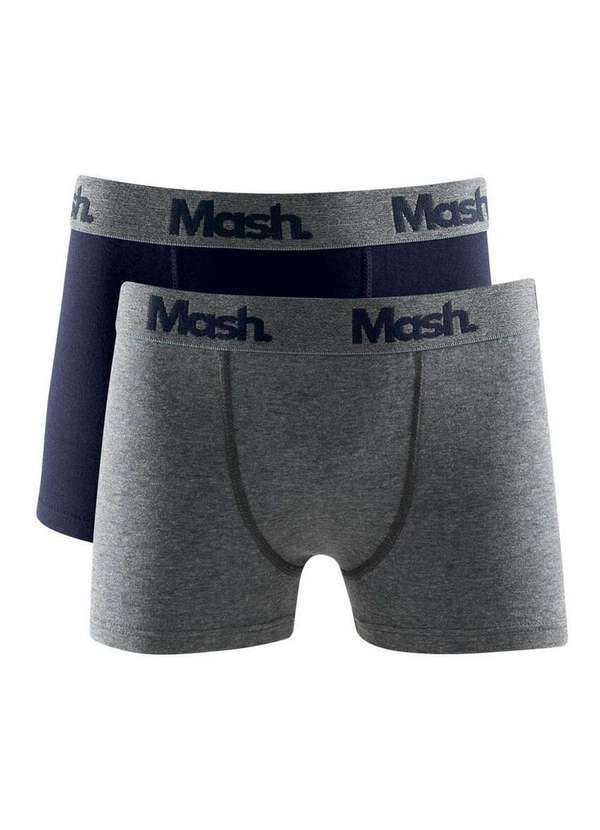 Vista 2 Kit com 2 Cuecas Infantil Boxer Mash 110.37 Az08-Marinho-Cinza MASH