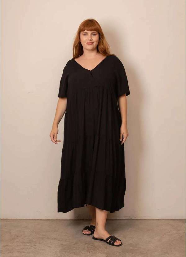 Vestido Marias Plus Size Preto