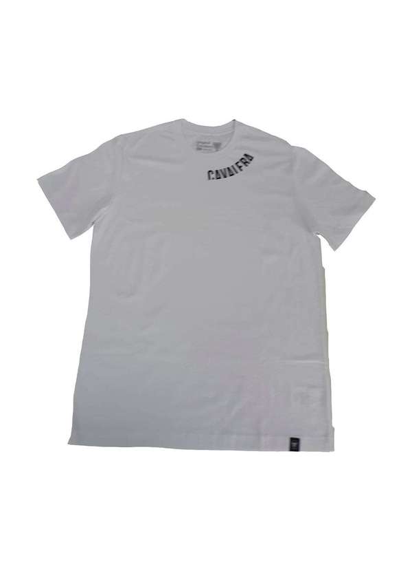 T-Shirt Cavalera Logo Gola Branco