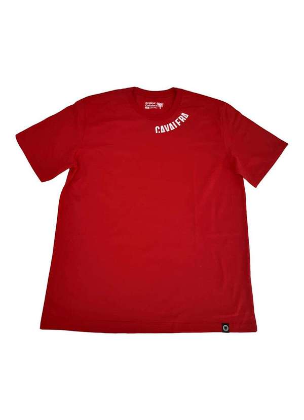 T-Shirt Cavalera Logo Gola Vermelho-Ninja-18-1763