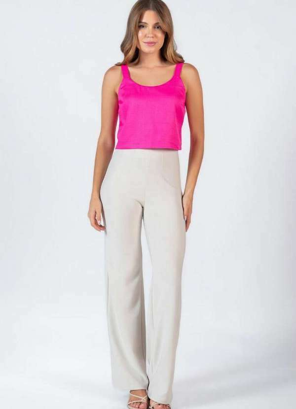 Blusa Cropped Amplo Basico Rosa