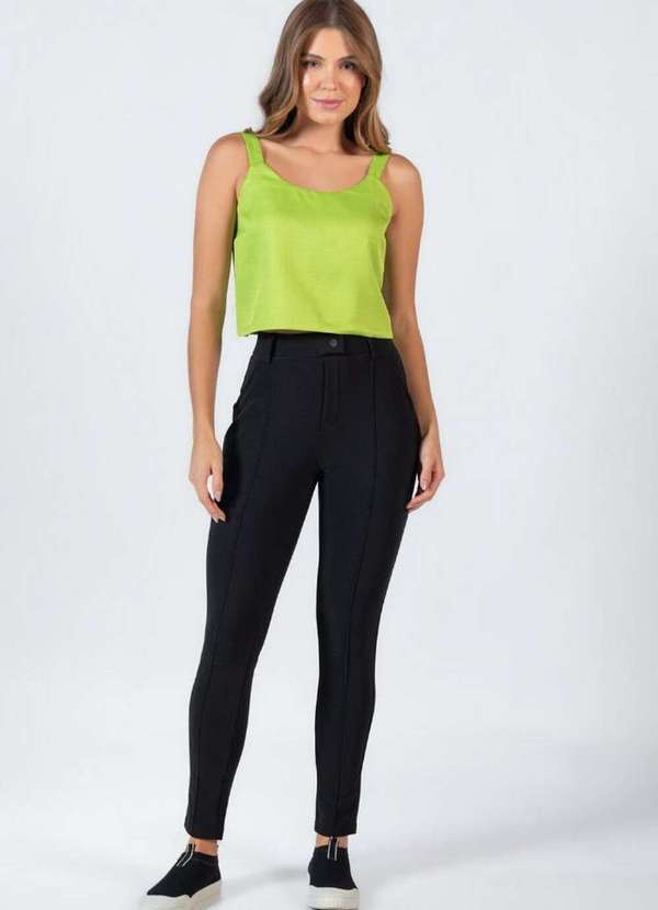 Blusa Cropped Amplo Basico Verde