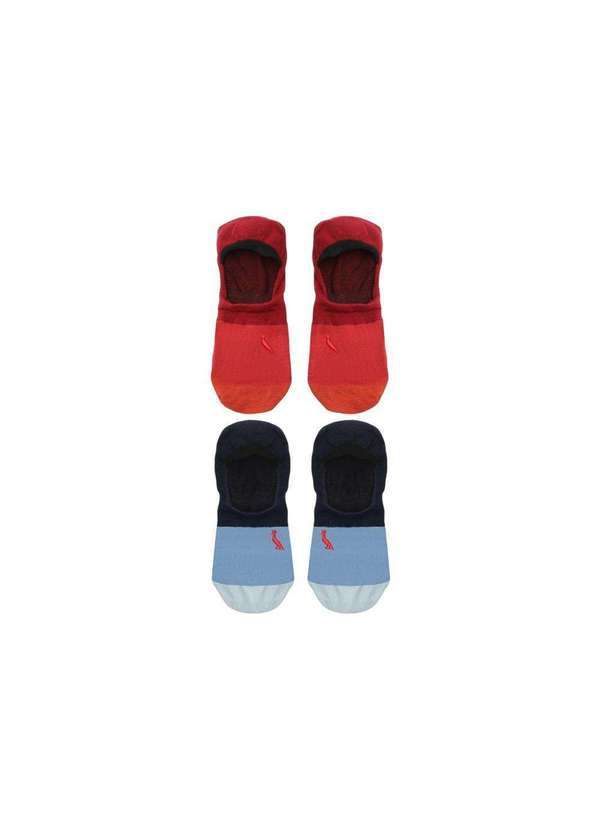 Meia Kit Sapatilha Reserva Go Vermelho/Azul