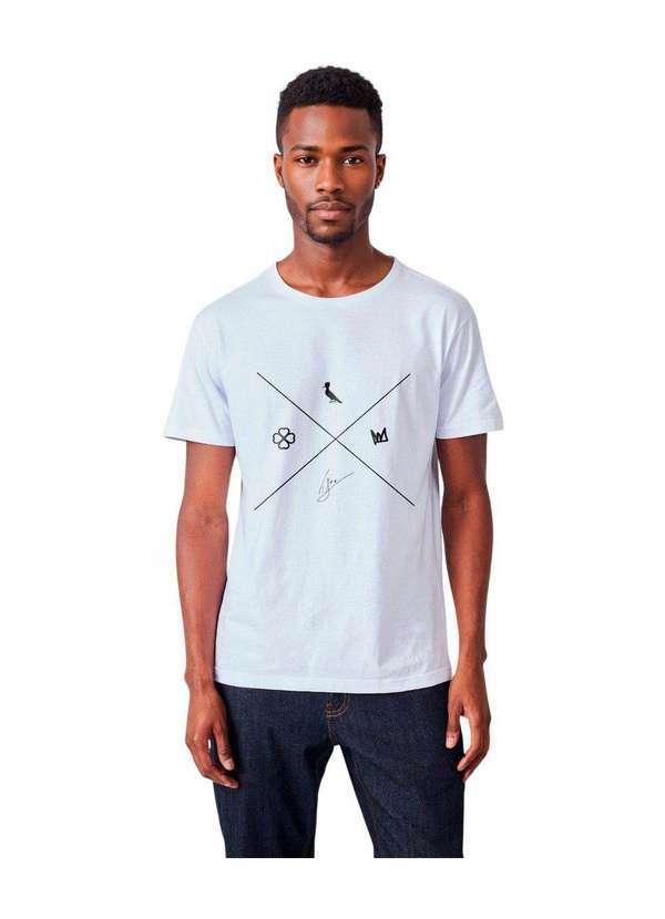 Camiseta Est Thiaguinho Sintonia Perfeita Reserva Branco