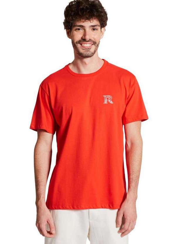 Camiseta Estampada R Peito Bandana Reserva Vermelh