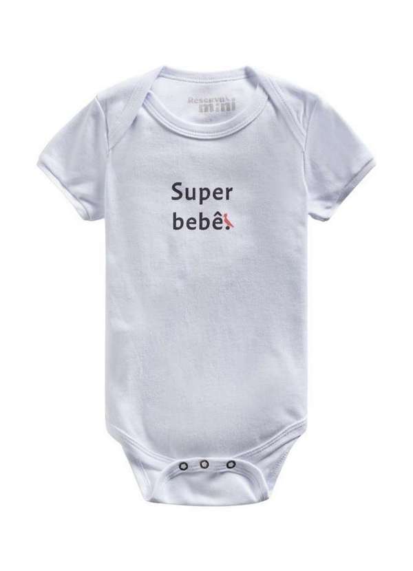 Body Bebê Estampado Super Bebê Reserva Mini Branco