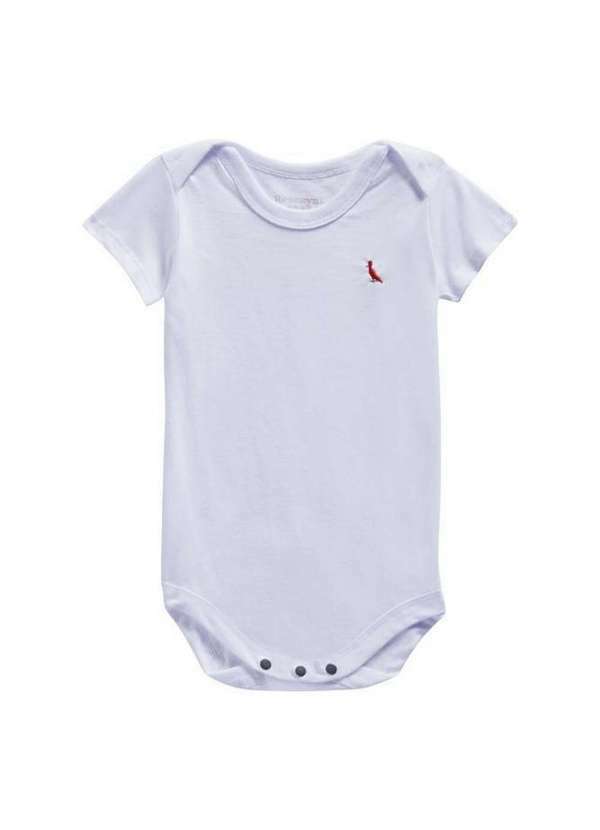 Macaquinho Bebe Brasa Pp Bordado Branco