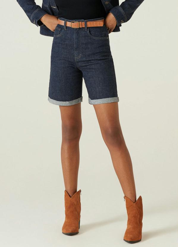 Bermuda Azul Comfort Flex Jeans Feminino