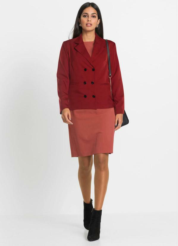 

Blazer Abotoamento Triplo Vermelho