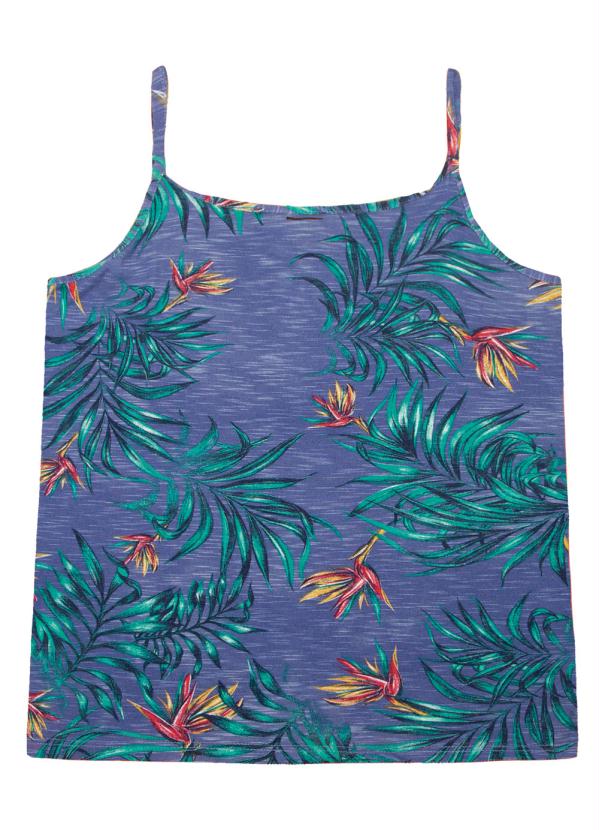 Blusa Feminina de Alças Básica Azul
