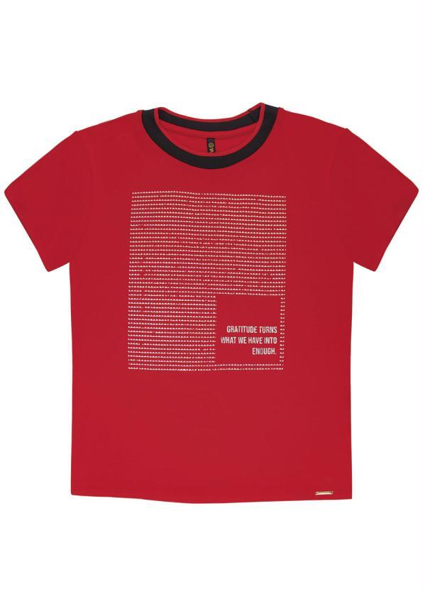 

Blusa Estampada com Fóil Vermelho