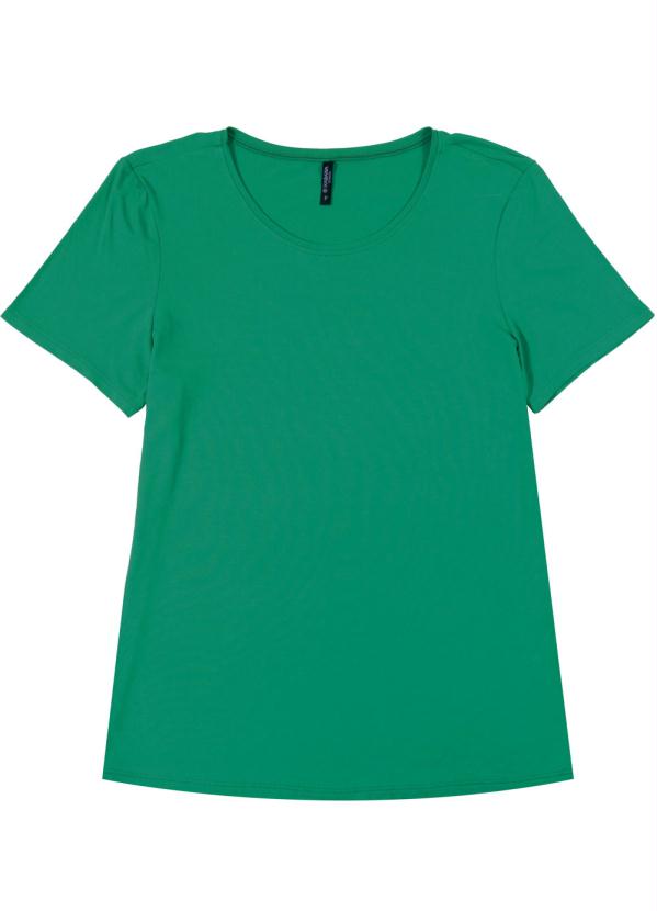 Blusa Feminina Básica em Malha de Viscose Verde