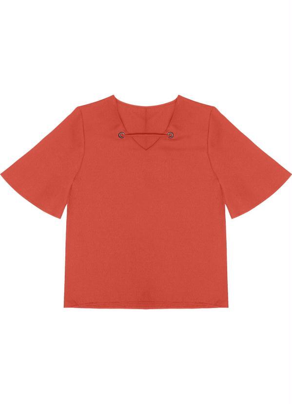 

Blusa Feminina Manga Fluida Laranja