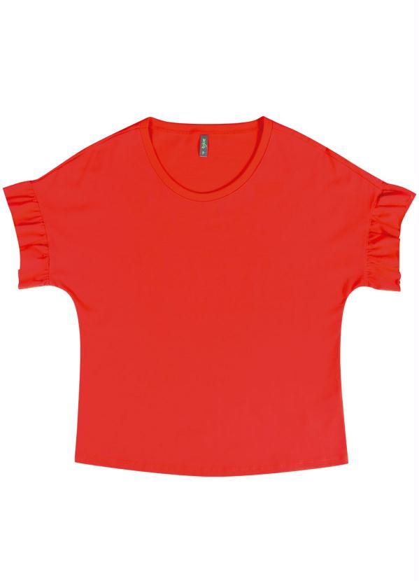 

Blusa Manga Curta com Babados Vermelho