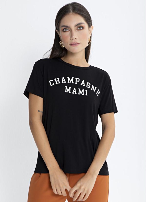 T-Shirt Champagne Mami Preto