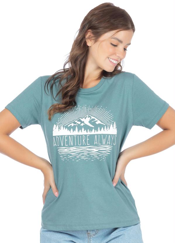 T-Shirt Feminina Adventure Verde
